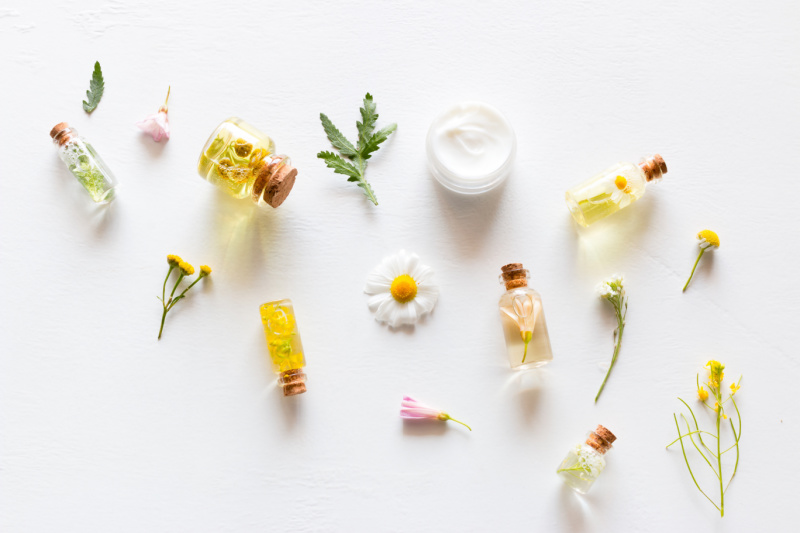 Organic ingredients used in baby products.