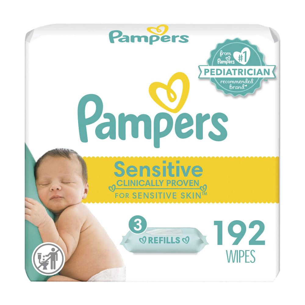 Pampers sensitive baby wipes product images