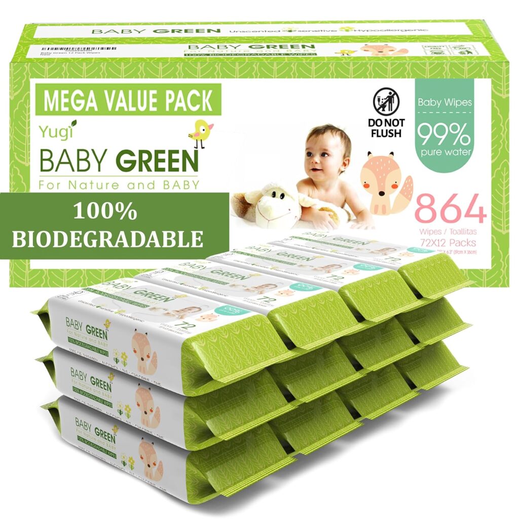Yugi Green Baby Wipes product image