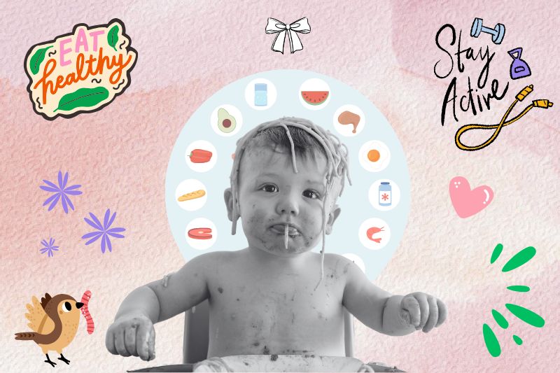 A baby is enjoying a meal- Featured image