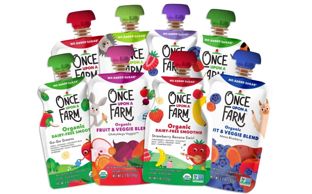 Once Farm organic baby food variety pack featuring Farmer's Finest selection of nutritious flavors for infants.